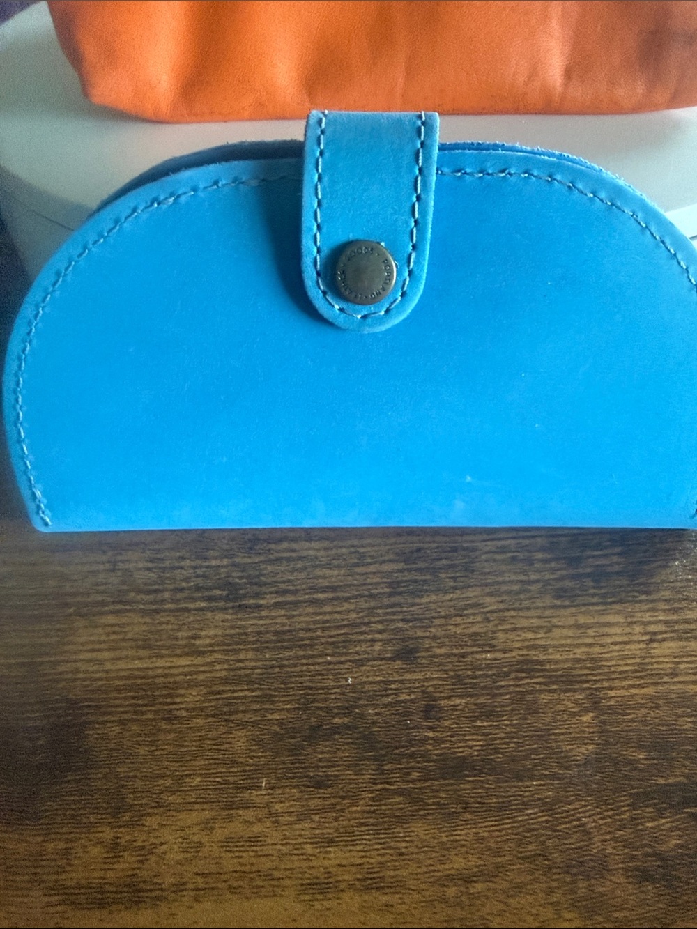 Portland Leather Turquoise Blue Leather Clutch Wallet